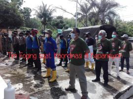 Foging Disinfektan Fasilitas umum di Kalurahan Hargosari oleh Kodim 0730 Kabupaten Gunungkidul